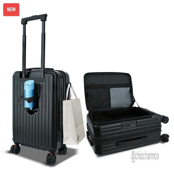 20 Inch Hard Shell Carry On Luggage with Spinner Wheels Expandable